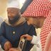 A Presentation of key to the Ka’aba from the Imam of the Grand Mosque to Gov. Bago of Niger State.