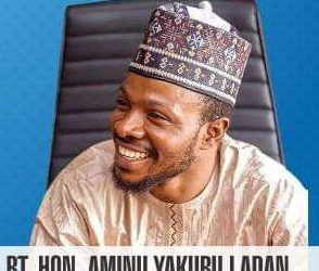 Rt Hon Aminu Ladan felicitates with the Special Adviser Political matters,on his 56th birthday.