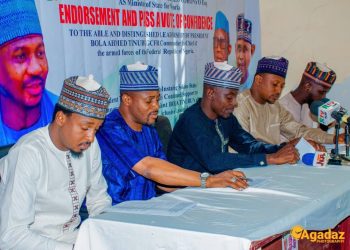 PRESS CONFERENCE IN APPRECIATION OF PRESIDENT BOLA AHMED TINUBU ON THE APPOINTMENT OF BELLO MUHAMMAD GORONYO ESQ. AS MINISTER OF STATE FOR WORKS AND MUHAMMADU MAIGARI DINGYADI AS MINISTER OF LABOUR AND EMPLOYMENT, AND TO PASS A VOTE OF CONFIDENCE IN PRESIDENT BOLA TINUBU’S ADMINISTRATION.