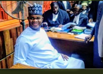 Former Kogi State Gov Yahaya Bello Calms Courtroom Crowd After Judge Walks Out Amidst Chaos