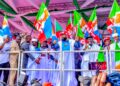Niger Governor Umaru Bago Flags Off APC Councils Election Campaign in Minna. 