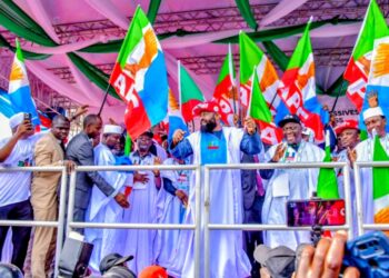Niger Governor Umaru Bago Flags Off APC Councils Election Campaign in Minna.