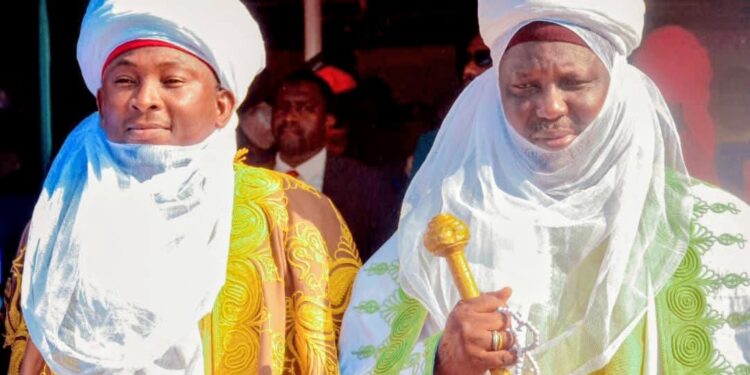 Hon. Muhammad Usman Tinau Congratulates Speaker Sarkindaji on Dokajin Borgu Title and Celebrates Emir of Borgu’s Leadership