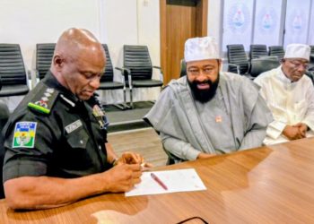 Niger State Governor Umaru Bago Meets IGP Olatunji Rilwan Disu at NPF Headquarters in Abuja