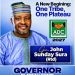 Plateau Guber Race : Rtd Gen. Sura assures Plateau of renewed hope ,if elected .